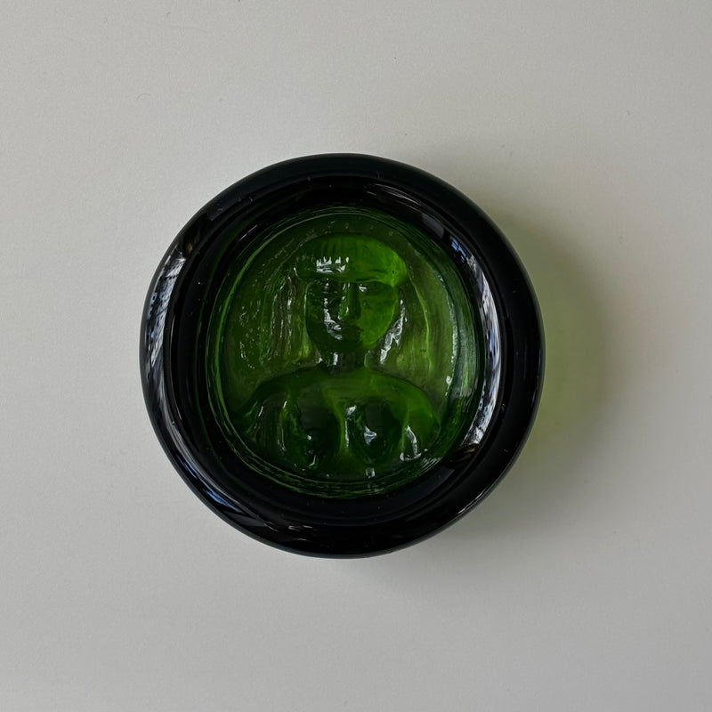 【北欧 スウェーデン ヴィンテージ】Boda (ボダ)Erik Höglund(エリック・ホグラン)ashtray green women
