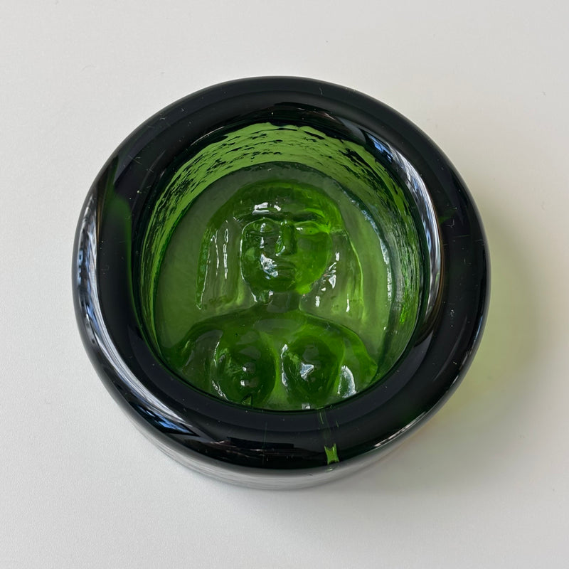 【北欧 スウェーデン ヴィンテージ】Boda (ボダ)Erik Höglund(エリック・ホグラン)ashtray green women