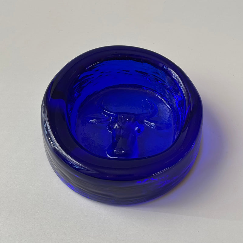 【北欧 スウェーデン ヴィンテージ】Boda (ボダ)Erik Höglund(エリック・ホグラン)ashtray blue cow