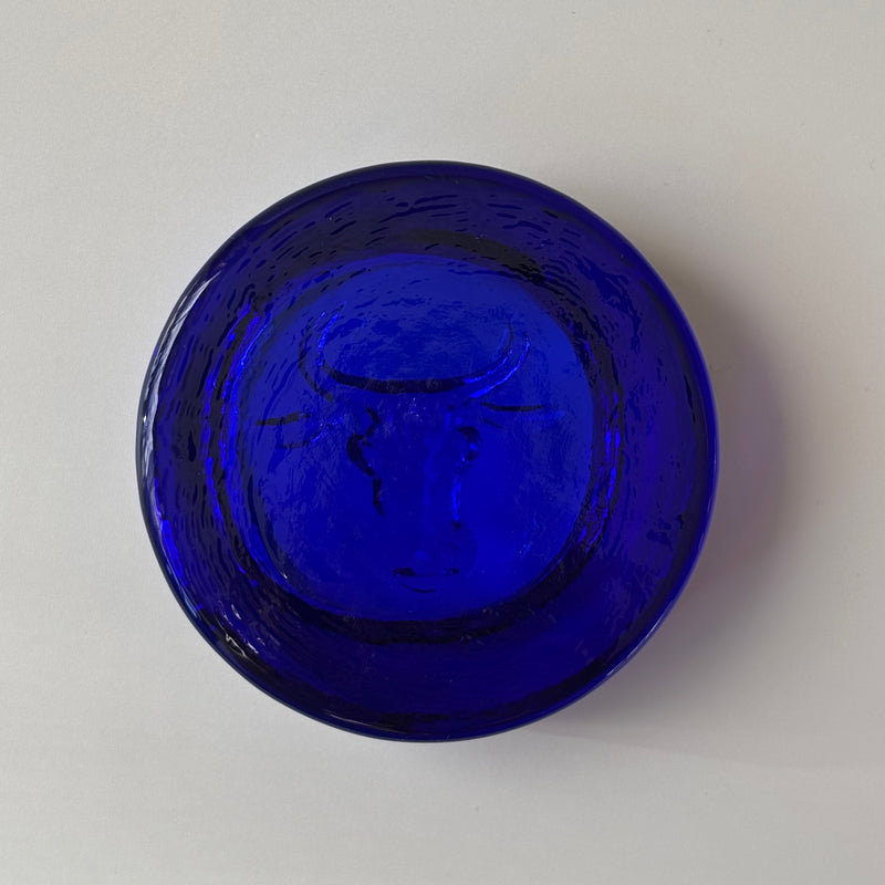 【北欧 スウェーデン ヴィンテージ】Boda (ボダ)Erik Höglund(エリック・ホグラン)ashtray blue cow
