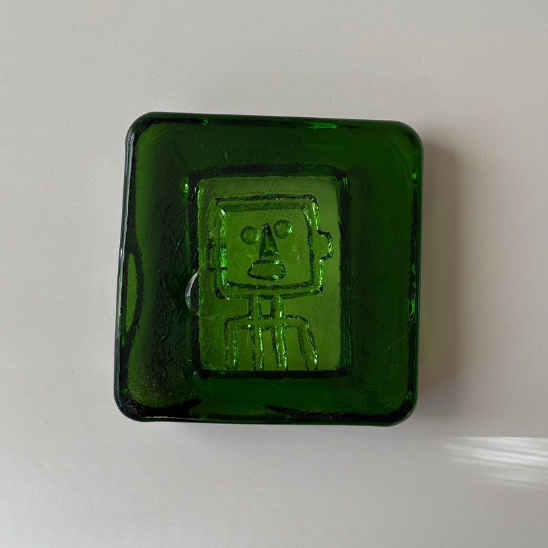 【北欧 スウェーデン ヴィンテージ】Boda (ボダ)Erik Höglund(エリック・ホグラン)ashtray green human