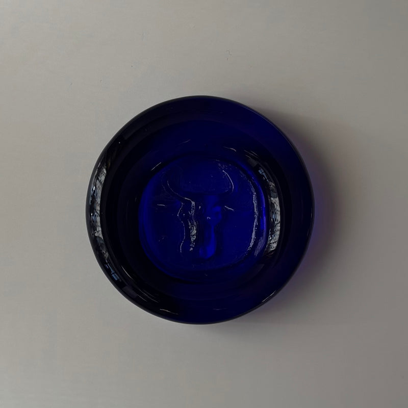【北欧 スウェーデン ヴィンテージ】Boda (ボダ)Erik Höglund(エリック・ホグラン)ashtray blue cow