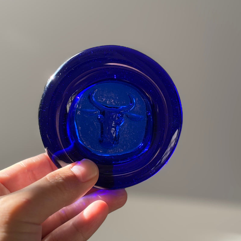 【北欧 スウェーデン ヴィンテージ】Boda (ボダ)Erik Höglund(エリック・ホグラン)ashtray blue cow
