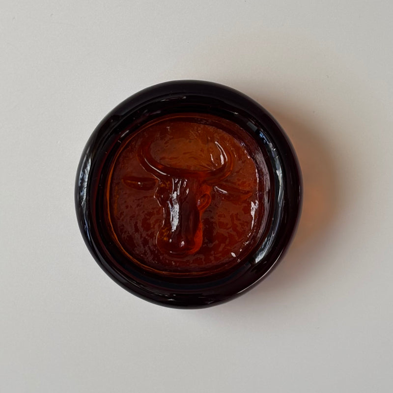 【北欧 スウェーデン ヴィンテージ】Boda (ボダ)Erik Höglund(エリック・ホグラン)ashtray amber cow