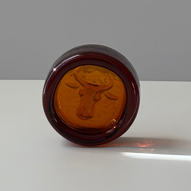 【北欧 スウェーデン ヴィンテージ】Boda (ボダ)Erik Höglund(エリック・ホグラン)ashtray amber cow