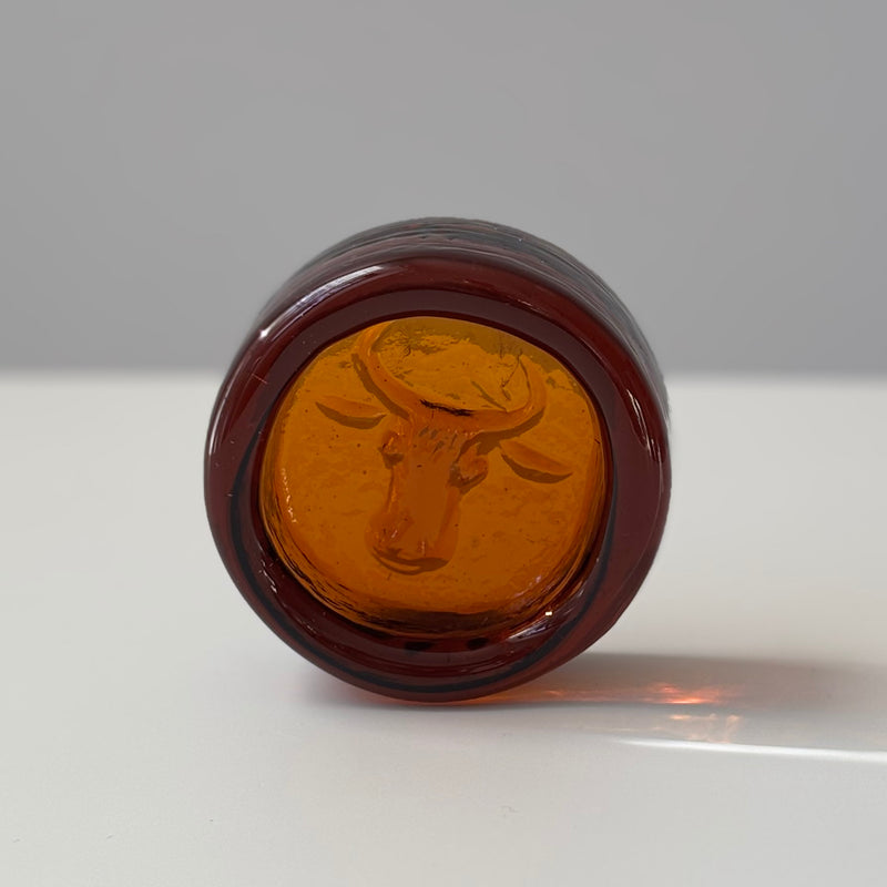 【北欧 スウェーデン ヴィンテージ】Boda (ボダ)Erik Höglund(エリック・ホグラン)ashtray amber cow