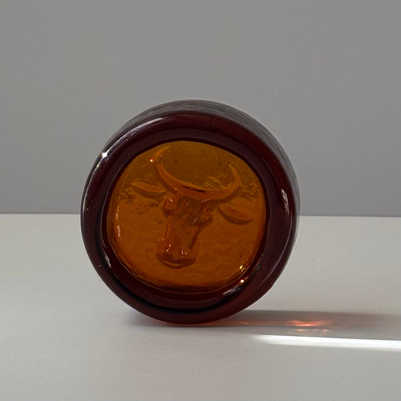 【北欧 スウェーデン ヴィンテージ】Boda (ボダ)Erik Höglund(エリック・ホグラン)ashtray amber cow