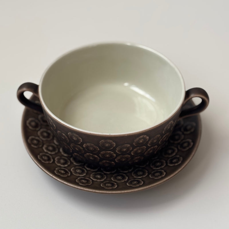 【北欧 デンマーク ヴィンテージ】Jens.H.Quistgaard (イェンス・クイストゴー) Azur umbra (アズール アンブラ) soup cup saucer