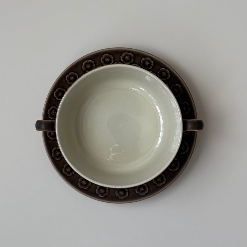 【北欧 デンマーク ヴィンテージ】Jens.H.Quistgaard (イェンス・クイストゴー) Azur umbra (アズール アンブラ) soup cup saucer