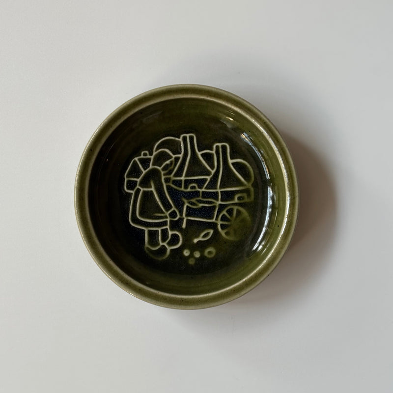 【北欧 デンマーク ヴィンテージ】Michael Andersen&son (マイケル・アンダーセン) ashtray green