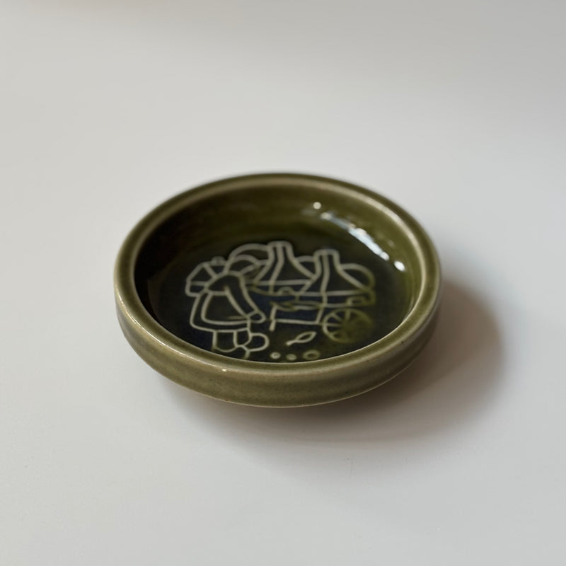 【北欧 デンマーク ヴィンテージ】Michael Andersen&son (マイケル・アンダーセン) ashtray green
