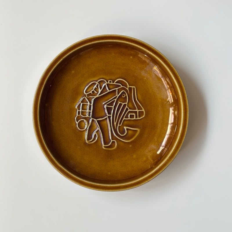 【北欧 デンマーク ヴィンテージ】Michael Andersen&son (マイケル・アンダーセン) 16cm plate brown