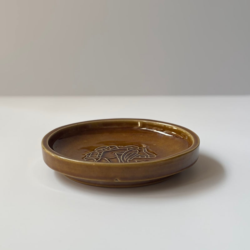 【北欧 デンマーク ヴィンテージ】Michael Andersen&son (マイケル・アンダーセン) 16cm plate brown