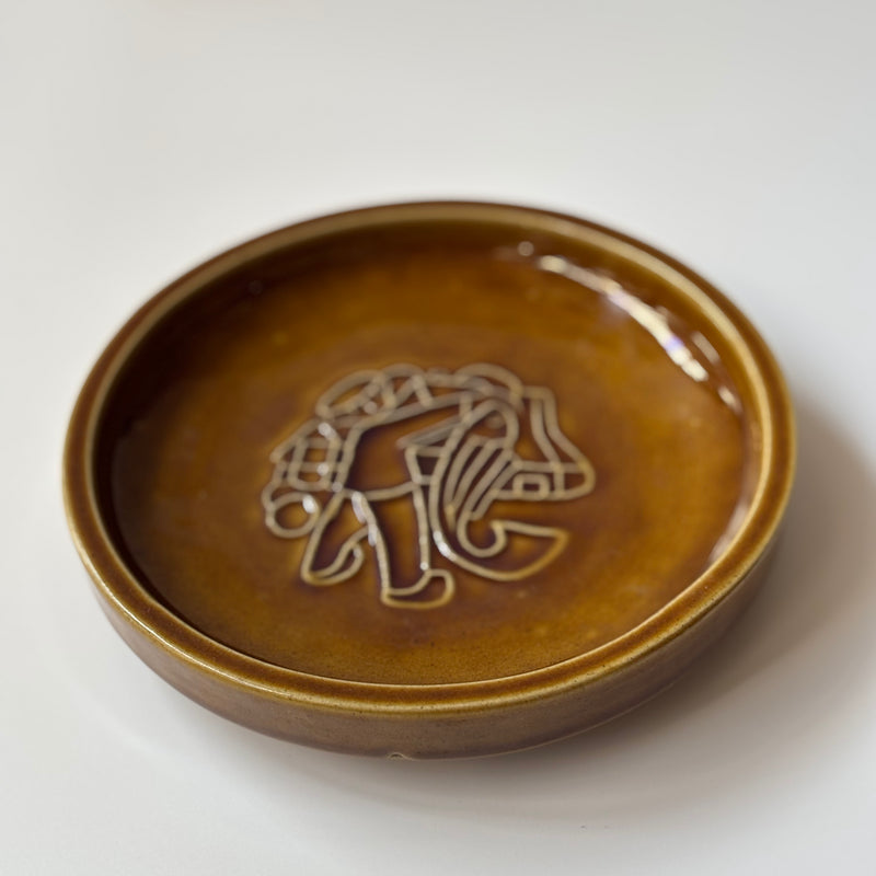 【北欧 デンマーク ヴィンテージ】Michael Andersen&son (マイケル・アンダーセン) 16cm plate brown