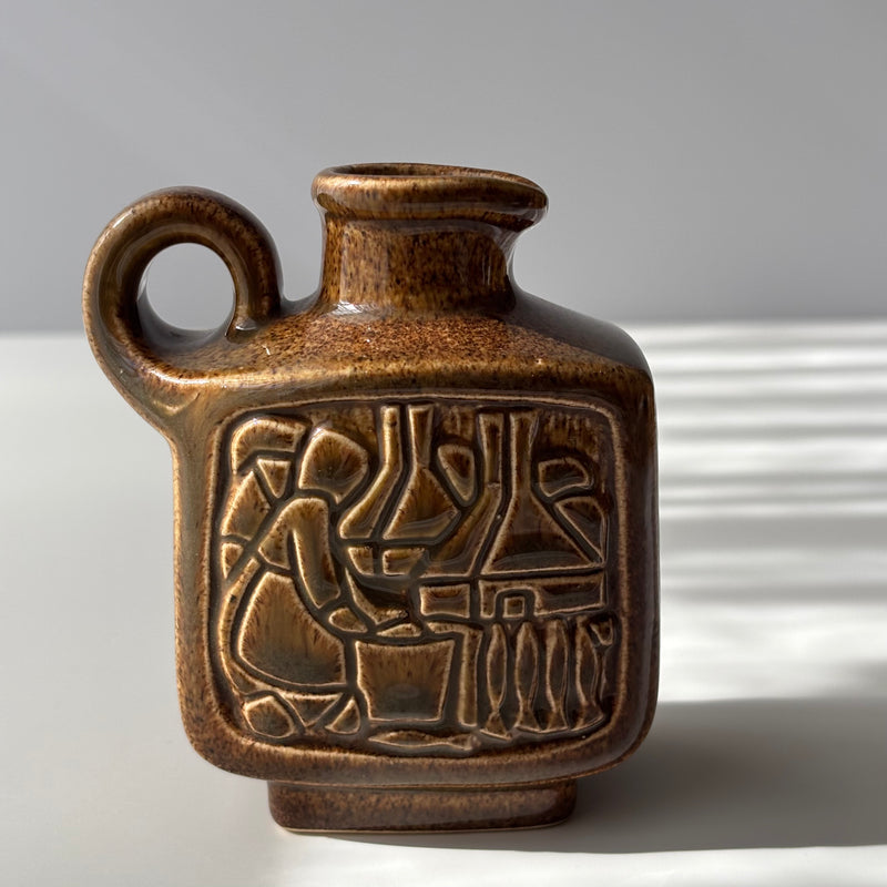 【北欧 デンマーク ヴィンテージ】Michael Andersen&son (マイケル・アンダーセン) handle vase brown