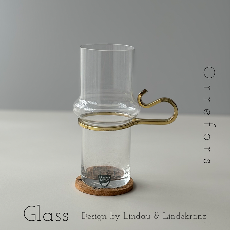 【北欧 スウェーデン ヴィンテージ】Orrefors (オレフォス) Irish coffee glass