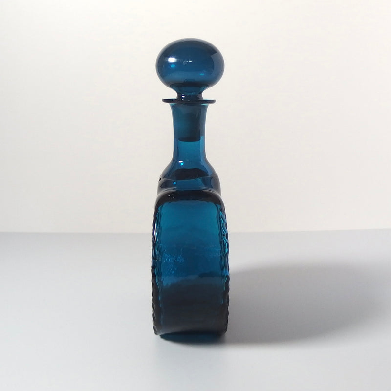 【北欧 フィンランド ヴィンテージ】Riihimaen Lasi (リーヒマエン・ラシ) Flindari 1709(フリンダリ)bottle turquoise