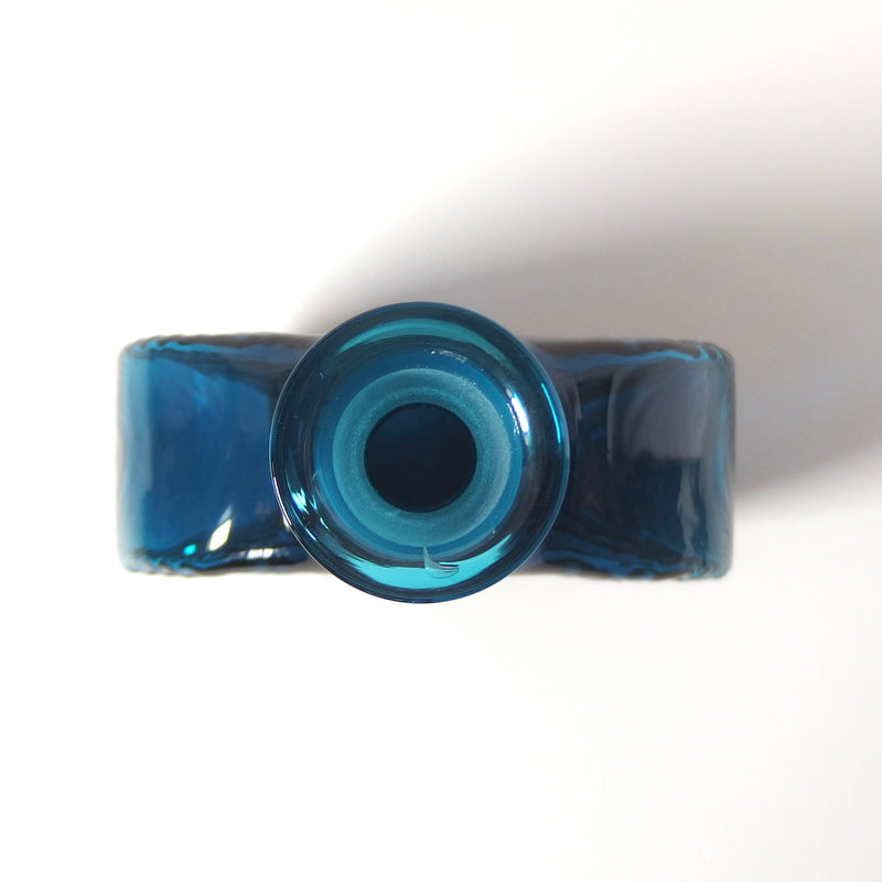 【北欧 フィンランド ヴィンテージ】Riihimaen Lasi (リーヒマエン・ラシ) Flindari 1709(フリンダリ)bottle turquoise