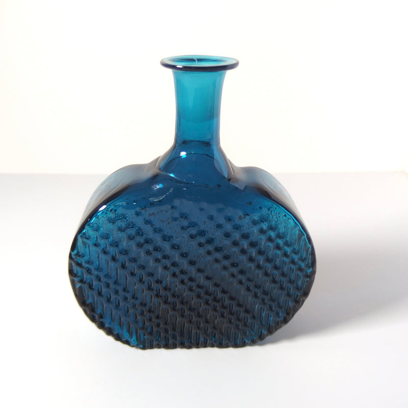 【北欧 フィンランド ヴィンテージ】Riihimaen Lasi (リーヒマエン・ラシ) Flindari 1709(フリンダリ)bottle turquoise