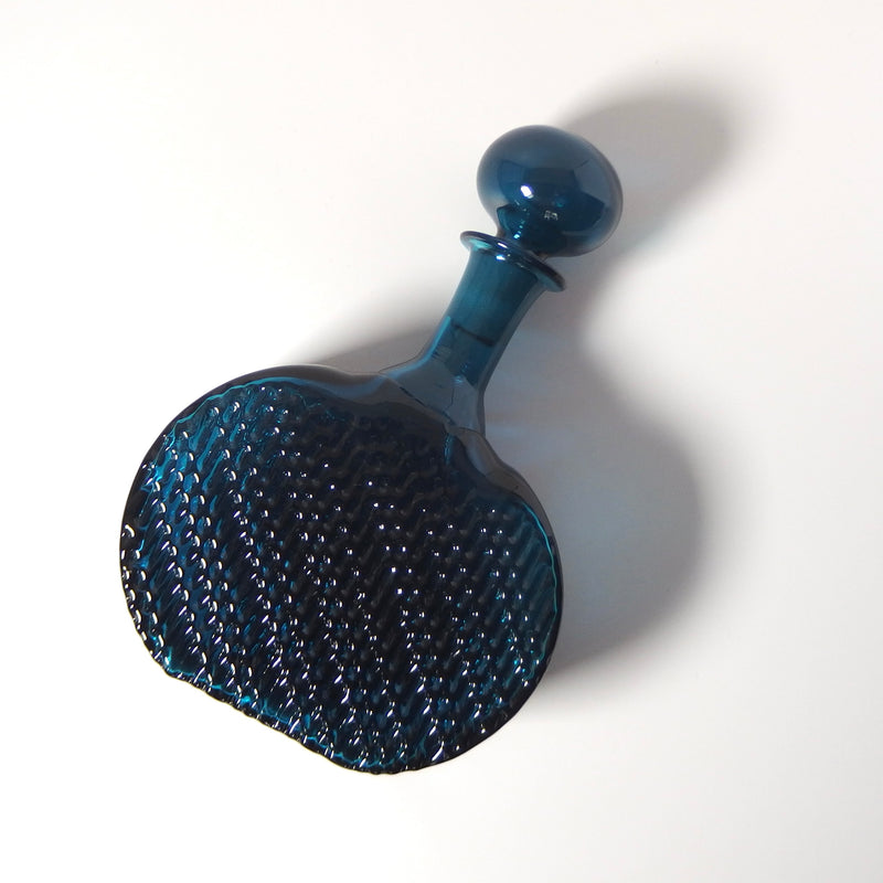 【北欧 フィンランド ヴィンテージ】Riihimaen Lasi (リーヒマエン・ラシ) Flindari 1709(フリンダリ)bottle turquoise