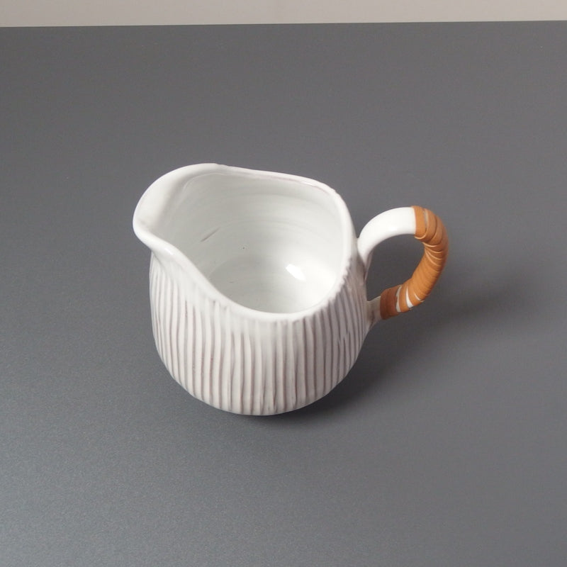【北欧 ヴィンテージ】Løvemose (ロウエモーズ) Hvidsten creamer & sugar bowl