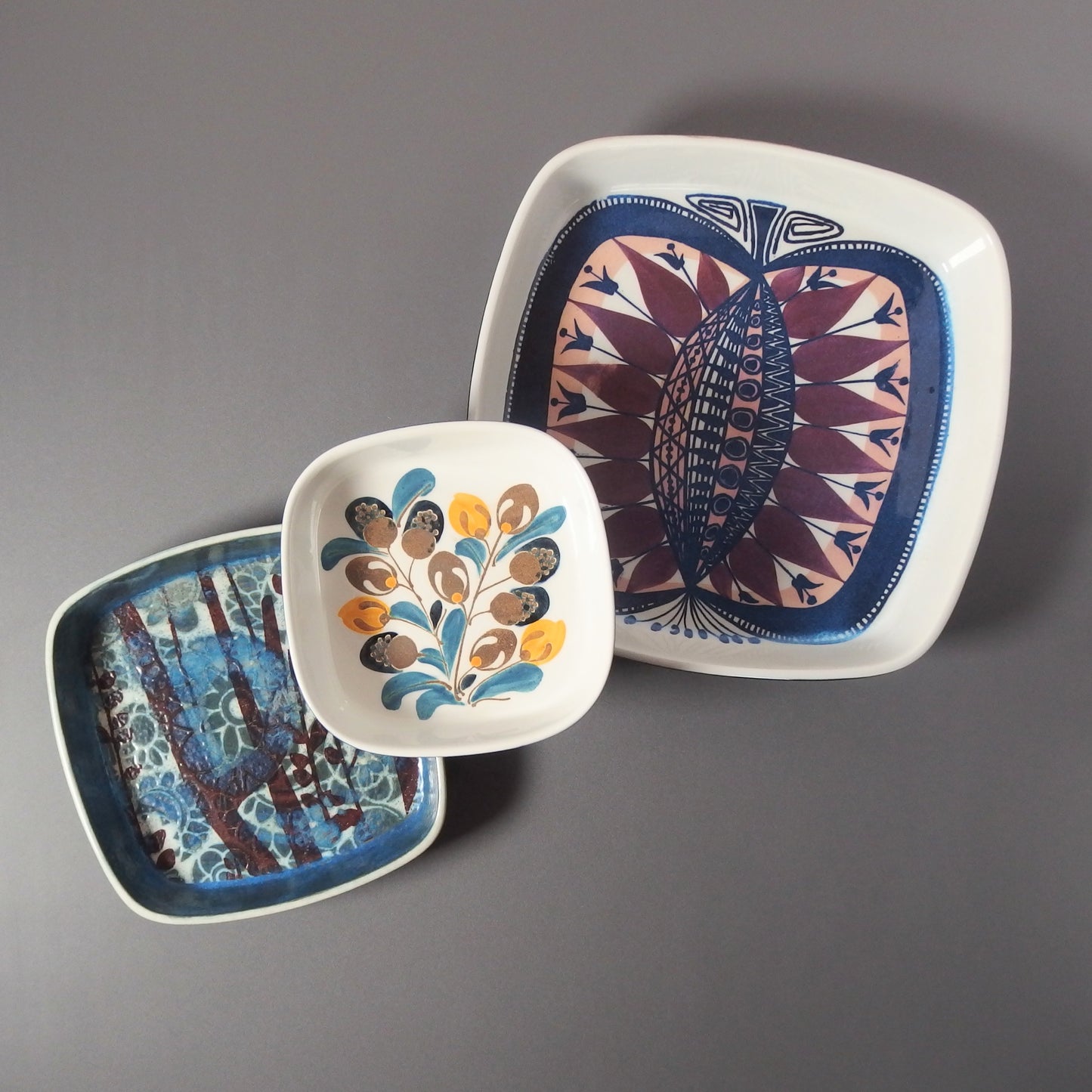 【北欧 ヴィンテージ】Royal copenhagen (ロイヤルコペンハーゲン) Tenera (テネラ)square plate
