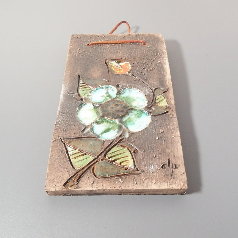 【北欧 ヴィンテージ】Tilgmans Keramik (ティルグマンズ ケラミック) wall plate flower