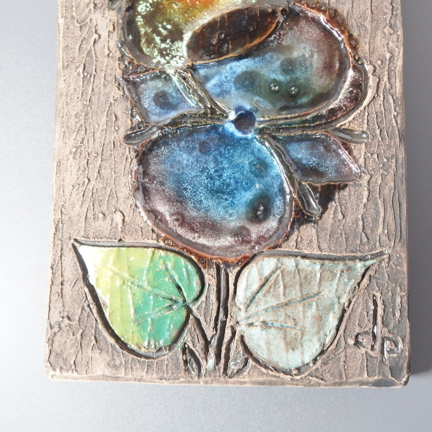 【北欧 ヴィンテージ】Tilgmans Keramik (ティルグマンズ ケラミック) wall plate flower