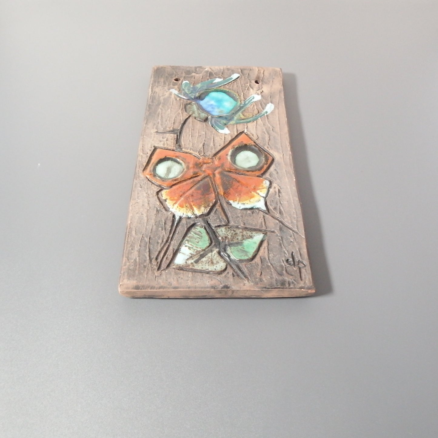 【北欧 ヴィンテージ】Tilgmans Keramik (ティルグマンズ ケラミック) wall plate butterfly