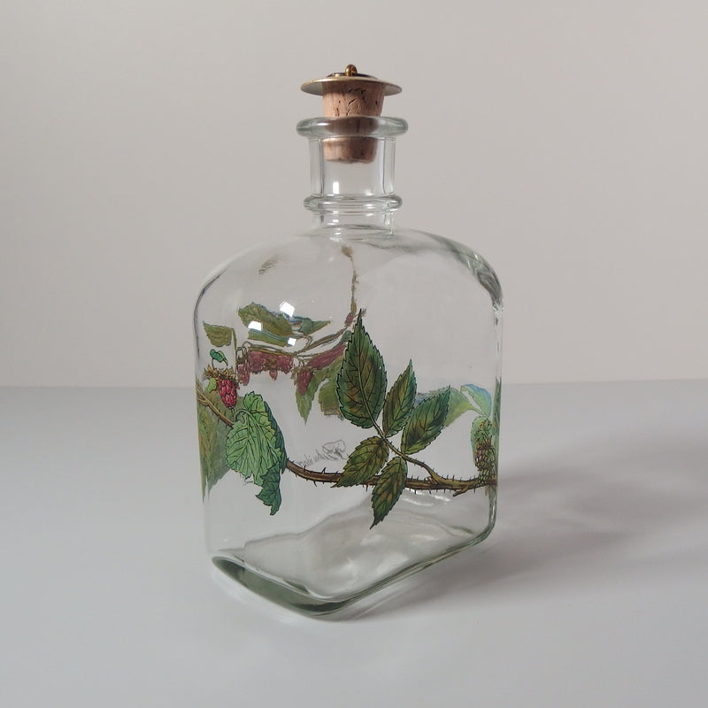 【北欧 デンマーク ヴィンテージ】Holmegaard (ホルムガード) liqueur bottle raspberry