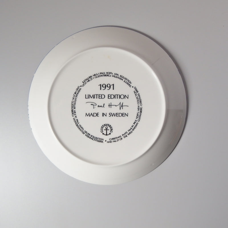 【北欧 スウェーデン ヴィンテージ】Gustavsberg (グスタフスベリ) christmas plate 1991