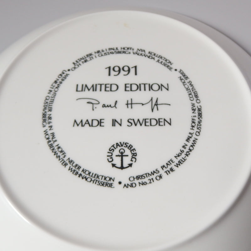 【北欧 スウェーデン ヴィンテージ】Gustavsberg (グスタフスベリ) christmas plate 1991