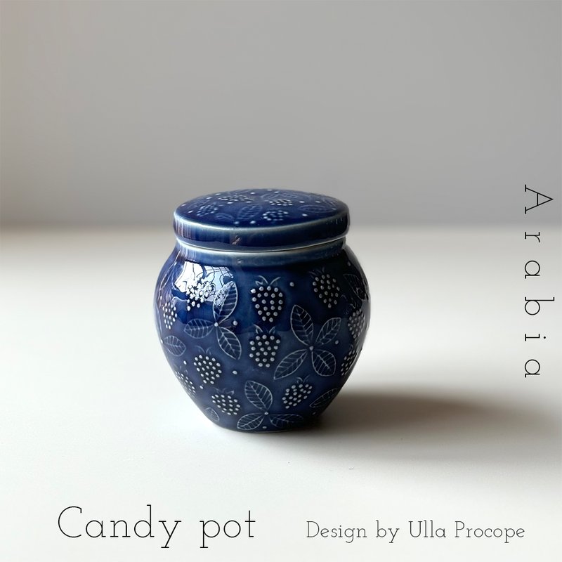 【北欧 フィンランド ヴィンテージ】 Arabia (アラビア) jamjar / candy pot