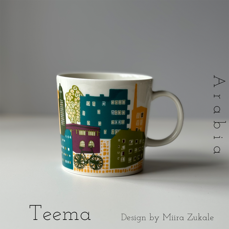 【北欧 フィンランド ヴィンテージ】 Arabia (アラビア) Teema (ティーマ) mug Hometown downtown
