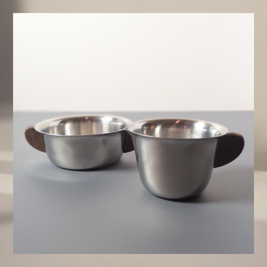 【北欧 ヴィンテージ】デンマーク製 Teak handle sugar bowl & creamer