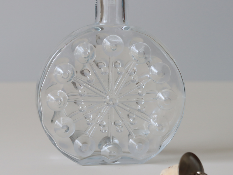 Riihimaen Lasi (リーヒマエンラシ) Nanny Still(ナニー・スティル)Lumitähti (ルミタハティ)Bottle/carafe H17.5cm │ 北欧 フィンランド ヴィンテージ 花瓶 カラフェ ボトル ガラス