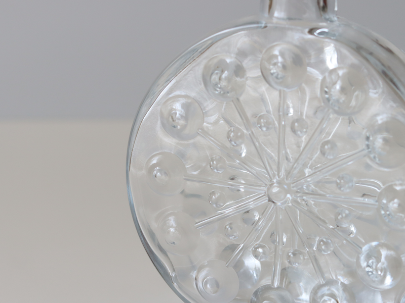 Riihimaen Lasi (リーヒマエンラシ) Nanny Still(ナニー・スティル)Lumitähti (ルミタハティ)Bottle/carafe H17.5cm │ 北欧 フィンランド ヴィンテージ 花瓶 カラフェ ボトル ガラス