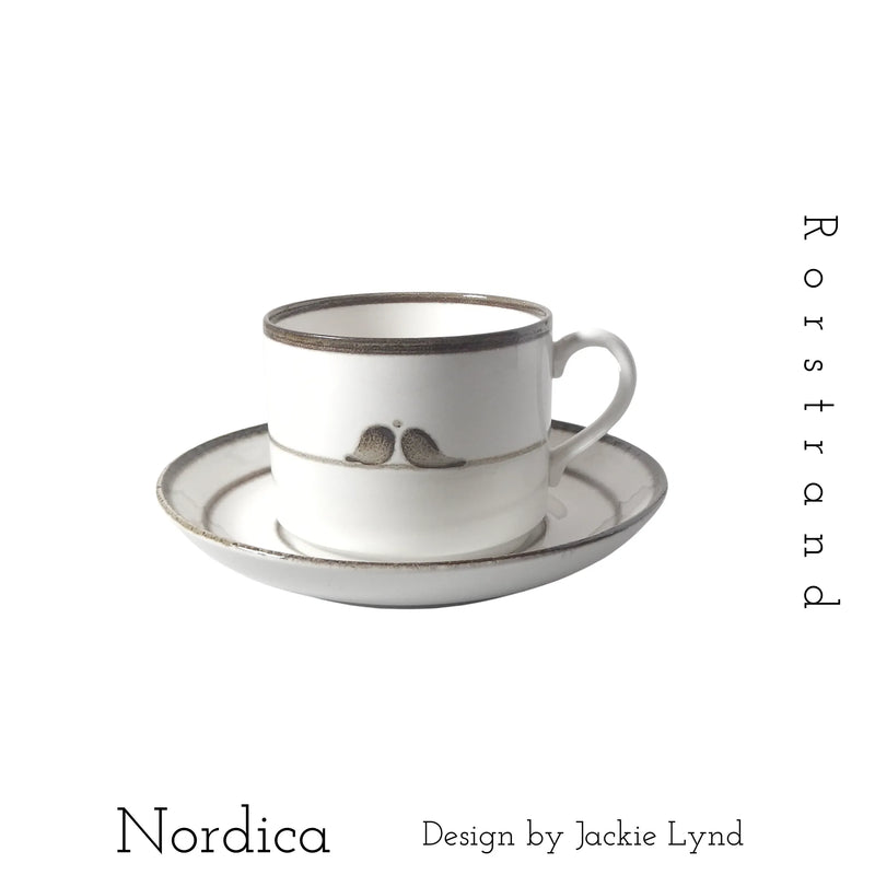 【北欧 スウェーデン ヴィンテージ】Rorstrand (ロールストランド) Nordica(ノルディカ)coffee cup saucer