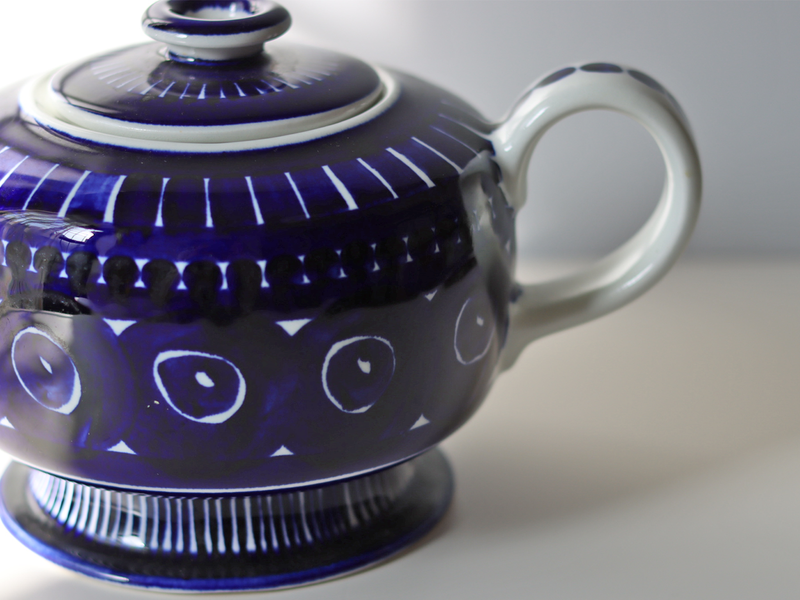 【北欧 フィンランド ヴィンテージ】Arabia (アラビア) Valencia(バレンシア)tea pot Ulla Procopé