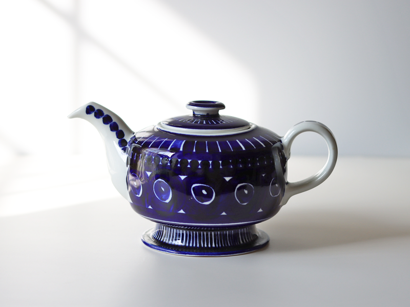Arabia (アラビア) Valencia(バレンシア)tea pot Ulla Procopé │ 北欧 フィンランド ヴィンテージ ポット 陶磁器