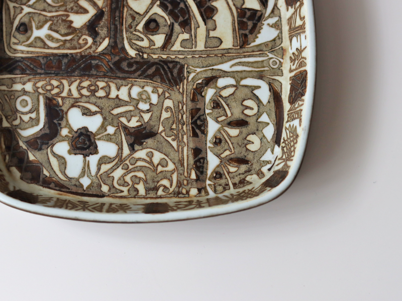 【北欧 デンマーク ヴィンテージ】Royal copenhagen (ロイヤルコペンハーゲン) Baca (バッカ)square plate