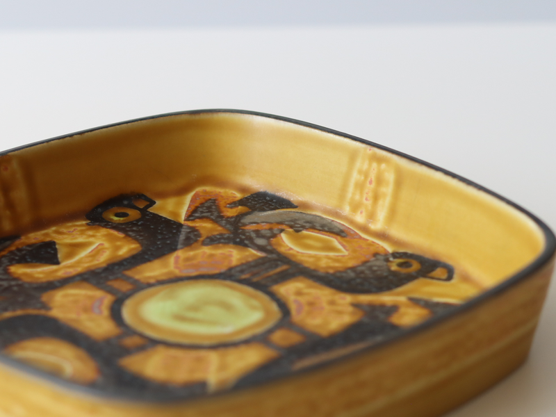 Royal copenhagen (ロイヤルコペンハーゲン) Baca (バッカ) 17cm plate bird 787/2883 │ 北欧ヴィンテージ デンマーク 食器 陶磁器 鳥