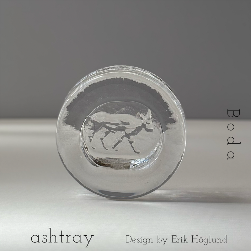 【北欧 スウェーデン ヴィンテージ】Boda (ボダ)Erik Höglund(エリック・ホグラン)ashtray clear cow