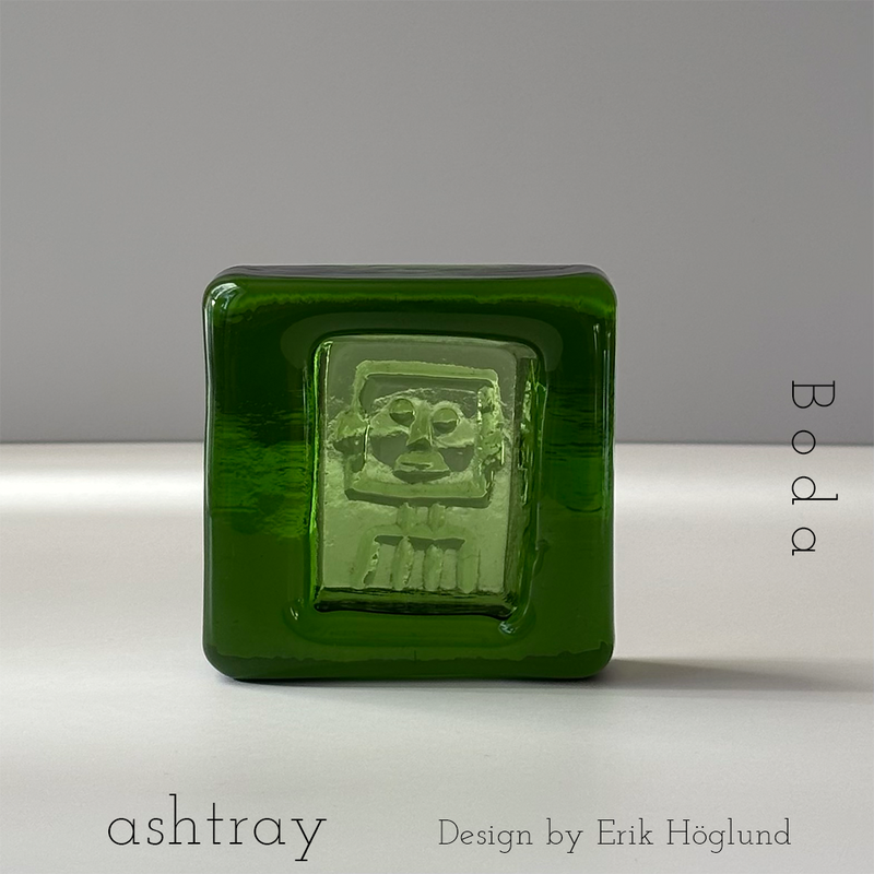 【北欧 スウェーデン ヴィンテージ】Boda (ボダ)Erik Höglund(エリック・ホグラン)ashtray green human