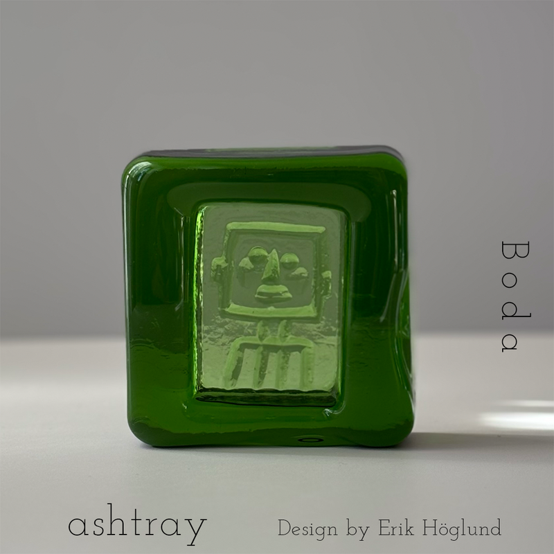 【北欧 スウェーデン ヴィンテージ】Boda (ボダ)Erik Höglund(エリック・ホグラン)ashtray green human