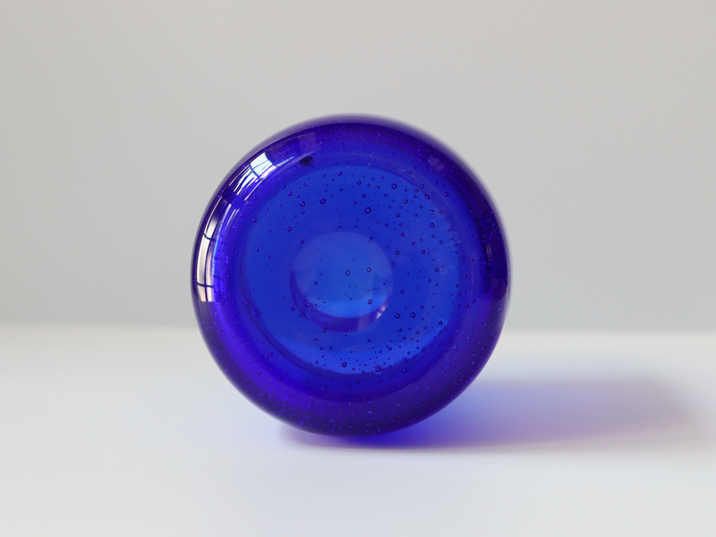 Boda (ボダ)Erik Höglund(エリック・ホグラン)vase blue H16cm │ 北欧 スウェーデン ヴィンテージ ガラスベース 花瓶
