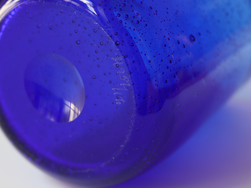 Boda (ボダ)Erik Höglund(エリック・ホグラン)vase blue H16cm │ 北欧 スウェーデン ヴィンテージ ガラスベース 花瓶