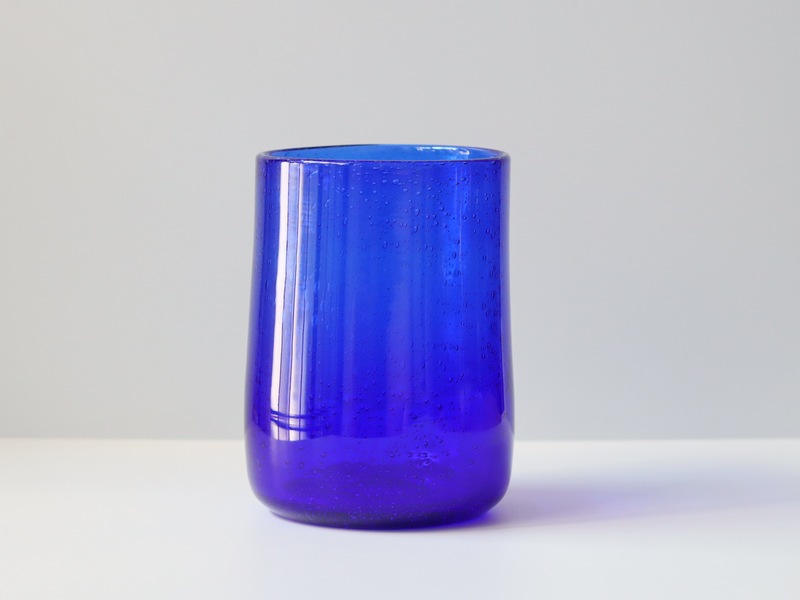 Boda (ボダ)Erik Höglund(エリック・ホグラン)vase blue H16cm │ 北欧 スウェーデン ヴィンテージ ガラスベース 花瓶