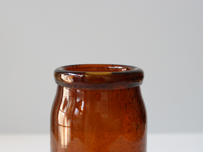 Boda (ボダ)Erik Höglund(エリック・ホグラン)vase amber H13.5cm │ 北欧 スウェーデン ヴィンテージ ガラスベース 花瓶