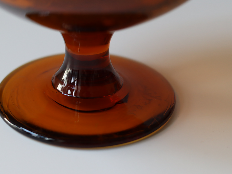 Boda (ボダ)Erik Höglund(エリック・ホグラン)foot vase umber H15cm │ 北欧 スウェーデン ヴィンテージ ガラスベース 花瓶